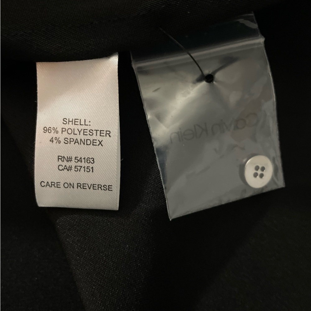 🆕 Calvin Klein CK Women's Sleeveless Black White Piping Trim Blouse Top L 12-14 - Picture 14 of 16